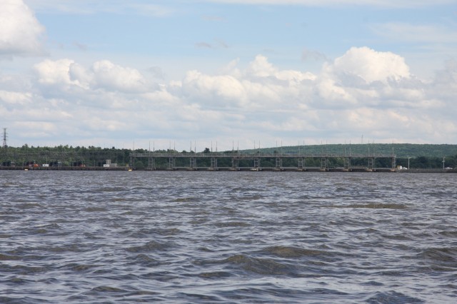 Carillon dam, which is located east of Hawksbury.