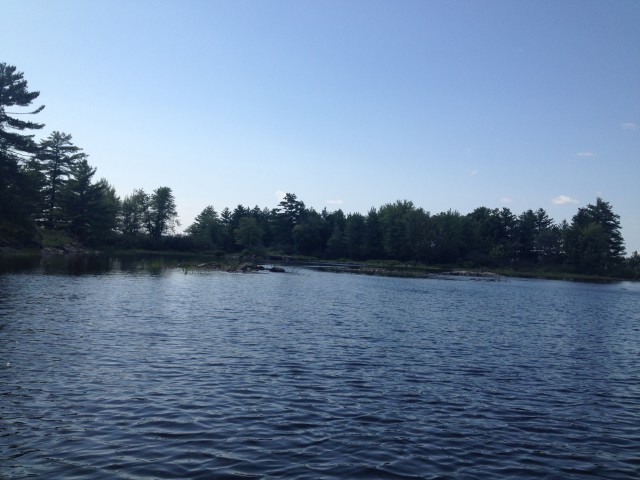 A beautiful day to be setting eel traps below Chats dam near Fitzroy Harbour, Ontario!