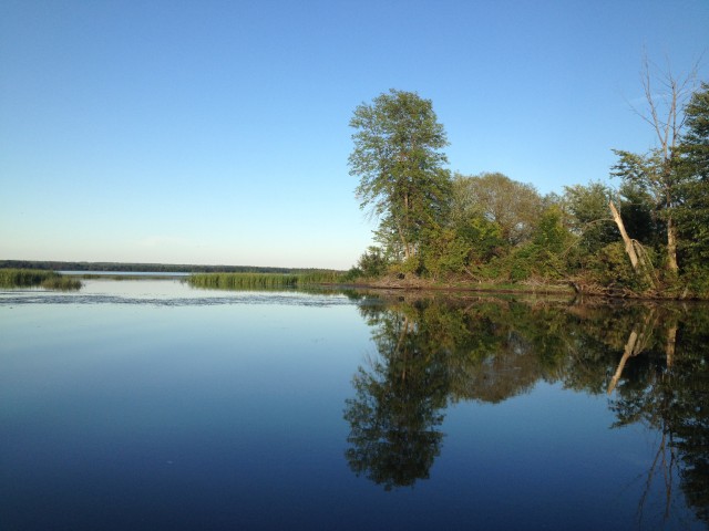 Heading out from the Bonnechere River to Lac des Chats for an evening of night tracking!