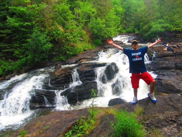 Chris Trumpour at Egans Fall in Bancroft Ontario