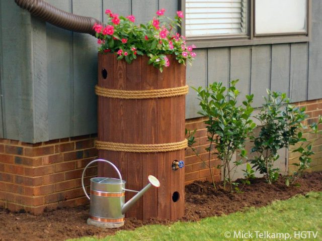 A Garden Pillar @ https://www.hgtv.com/outdoors/gardens/planting-and-maintenance/how-to-make-a-rain-barrel-pictures?soc=pinterest&crlt.pid=camp.nKmQA5zUpHLc