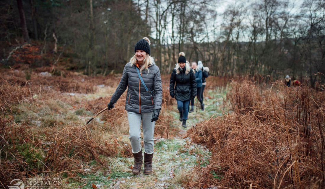 hiking outside cold