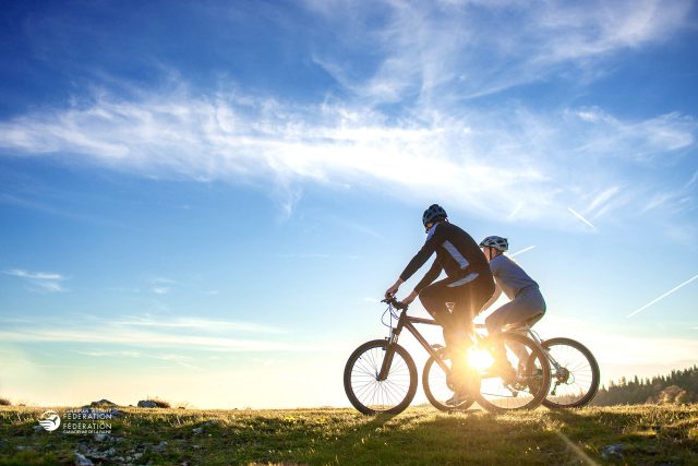 biking sunrise