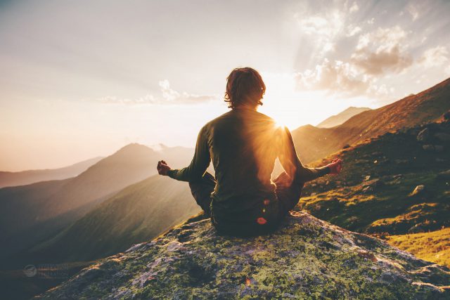 nature meditate mountain