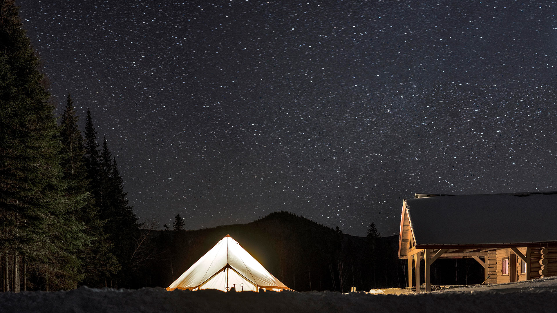 Gorgeous night sky from Armstrong Basecamp. Photo by Samuel Hoffe.